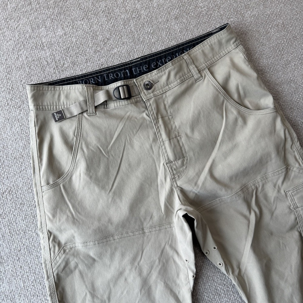 Prana Zion II Stretch Straight Leg Pants Khaki Men's Size Small 30 L